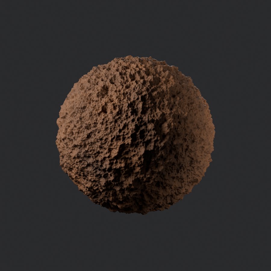 The Coral Rock material rendered in Cycles